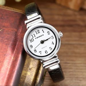 Arabic Numeral Bangle Cuff Watch